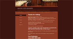 Desktop Screenshot of bayoucitygranite.com