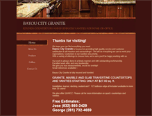Tablet Screenshot of bayoucitygranite.com